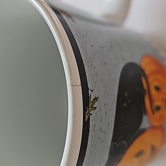 S/3 Vintage Warren Kimble "Pumpkin Dreams" Black Cat and Jack-o'-lantern Mugs - Picture 9 of 13